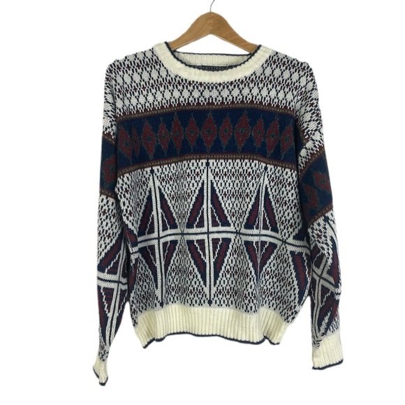 Vintage Other - Vintage Grandpa Geometric Ugly Pullover Sweater